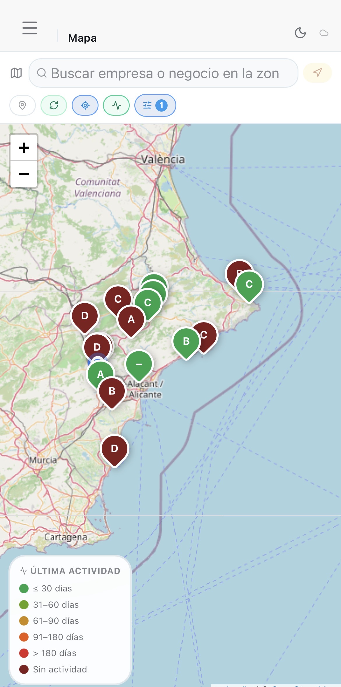 Geolocalización de clientes en Botyzai CRM